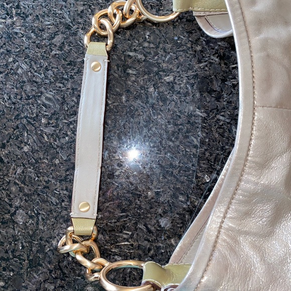 Metallic Gold Leather Coach Purse 💛 - Picture 5 of 7